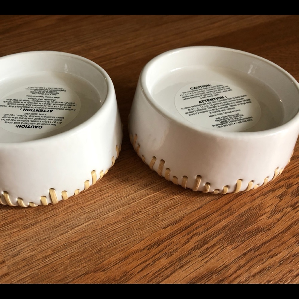 BNWT “Ceramic & Rattan” Bath & Body Works Pedestal